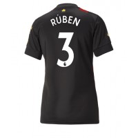 Manchester City Ruben Dias #3 Fotballklær Bortedrakt Dame 2022-23 Kortermet